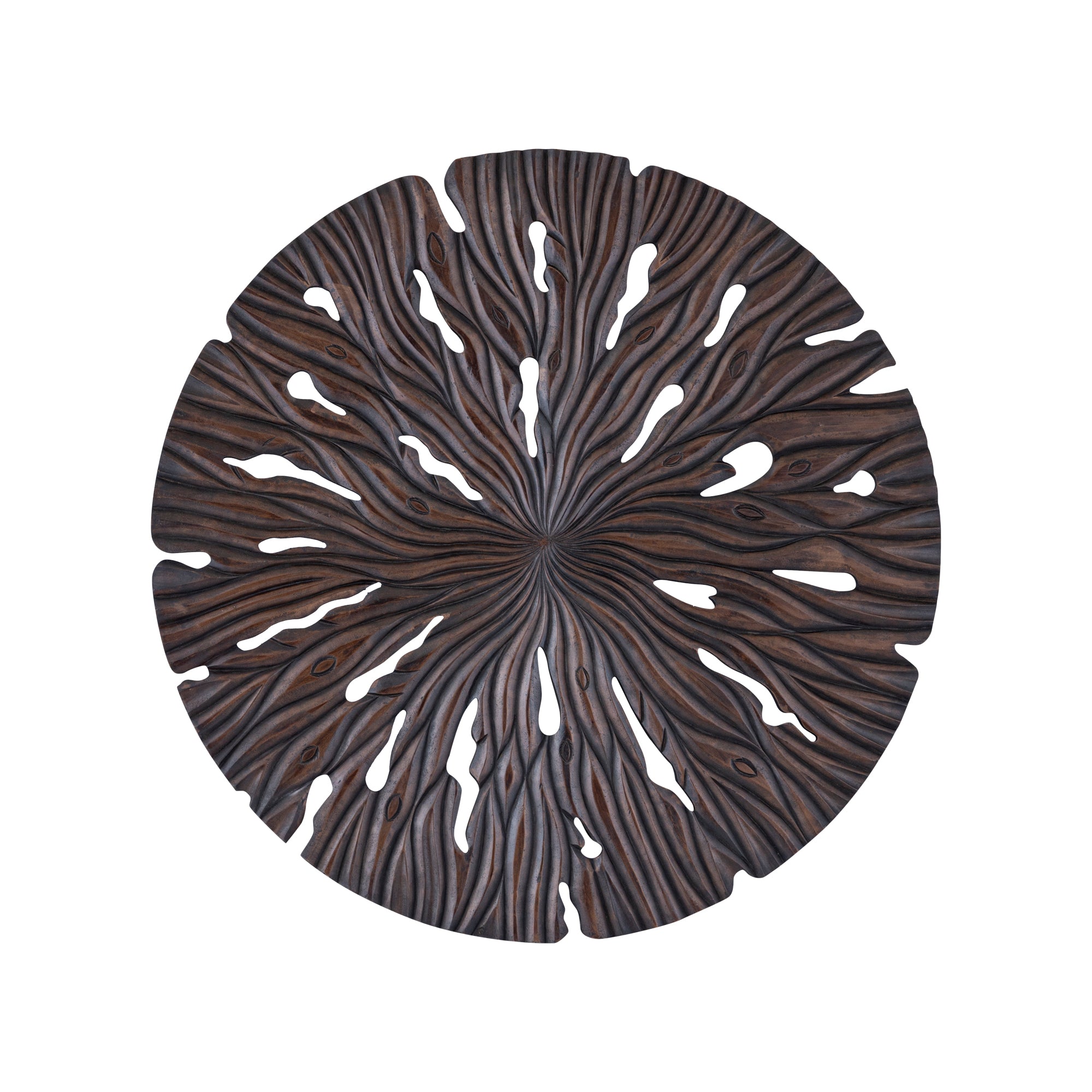 Bonte Bruin MDF Wandpaneel Golfvormig Rond S